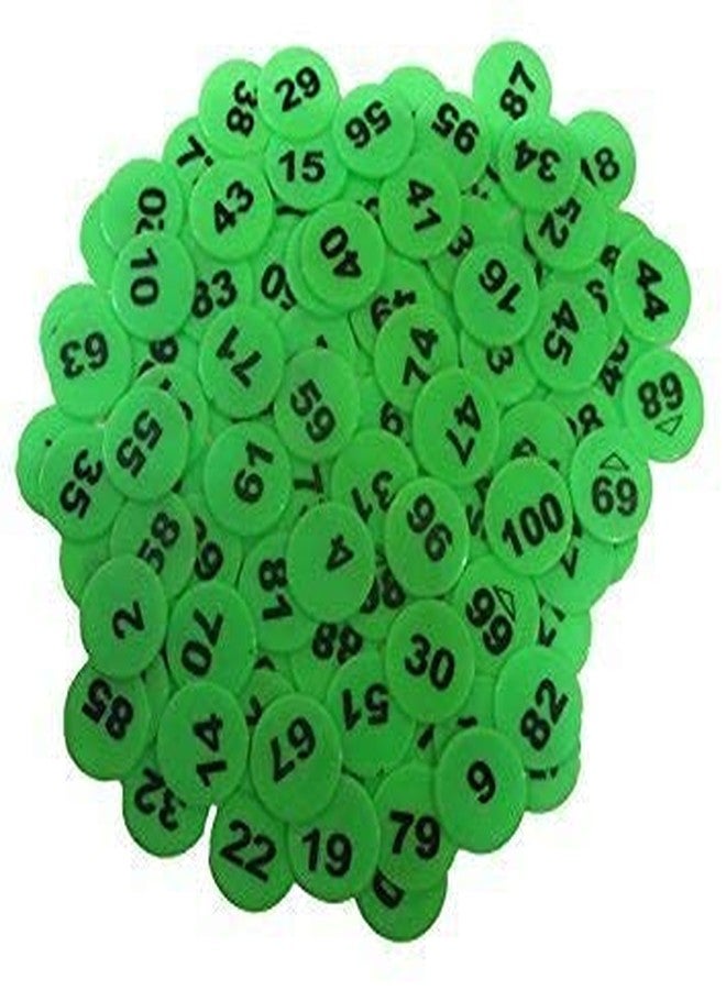 Snnp Plastic Numerical Token Coins, Coins (1 to 100) Round Shape Plastic Token, Multicolor Product - Image 2
